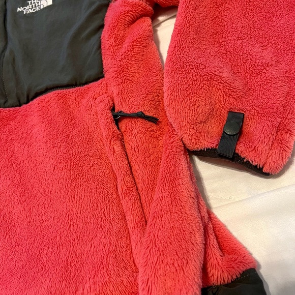 THE NORTH FACE Pink & Charcoal Black Denali Silken Fleece Zip-Up Jacket. Size M - Picture 8 of 8